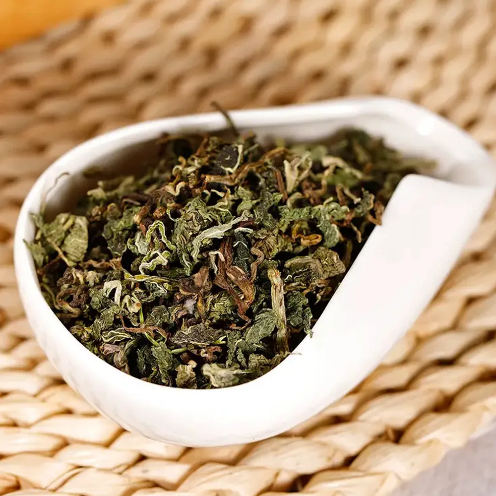 Dried Peppermint 薄荷 verified cut leaf and stem overview photo for bulk herbal tea ingredient sourcing from Bozhou China