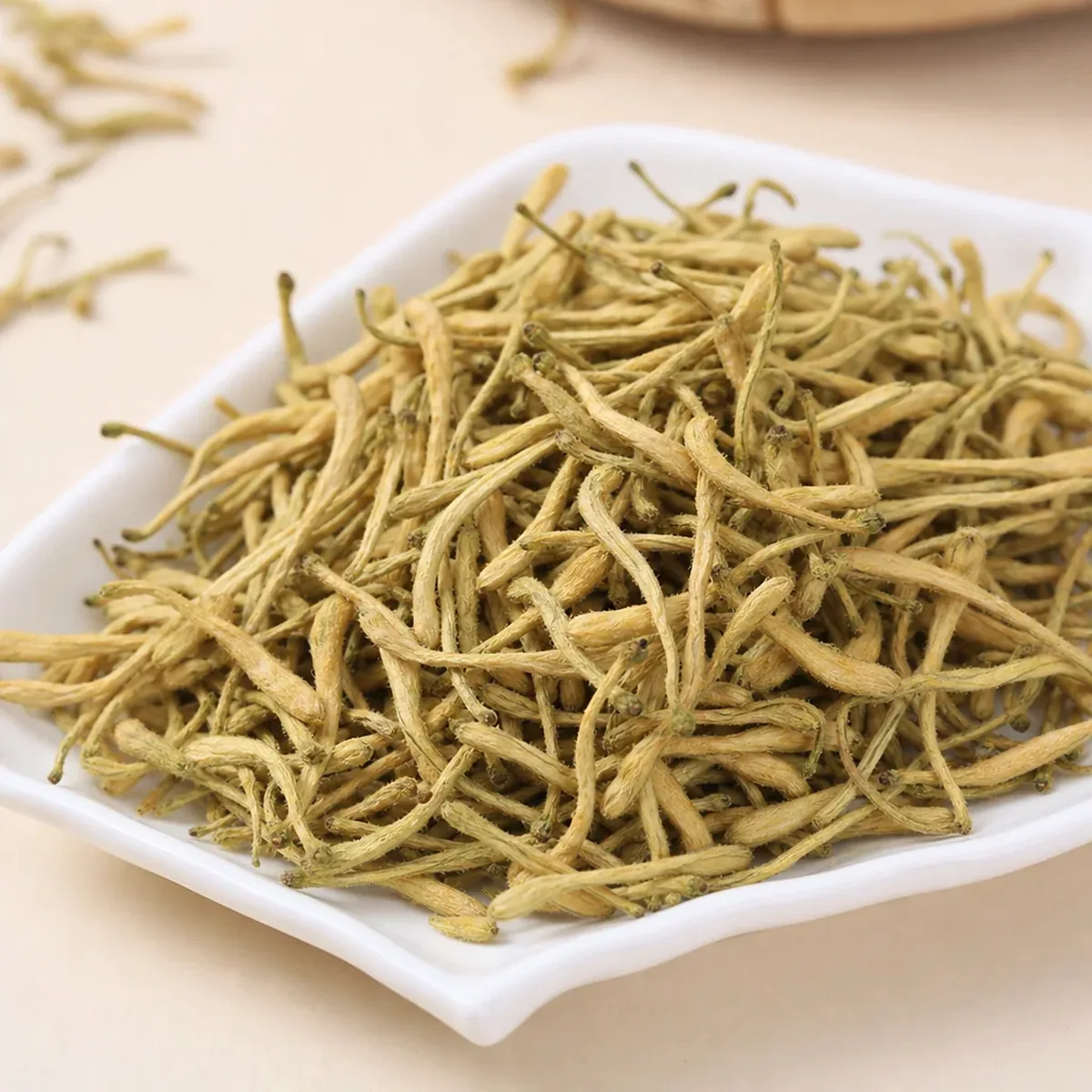 Honeysuckle Flower 金银花 water infusion reference photo from Bozhou China