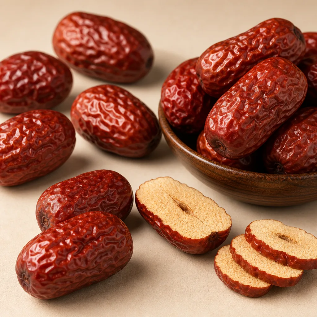 Jujube 红枣 close detail texture photo from Bozhou China