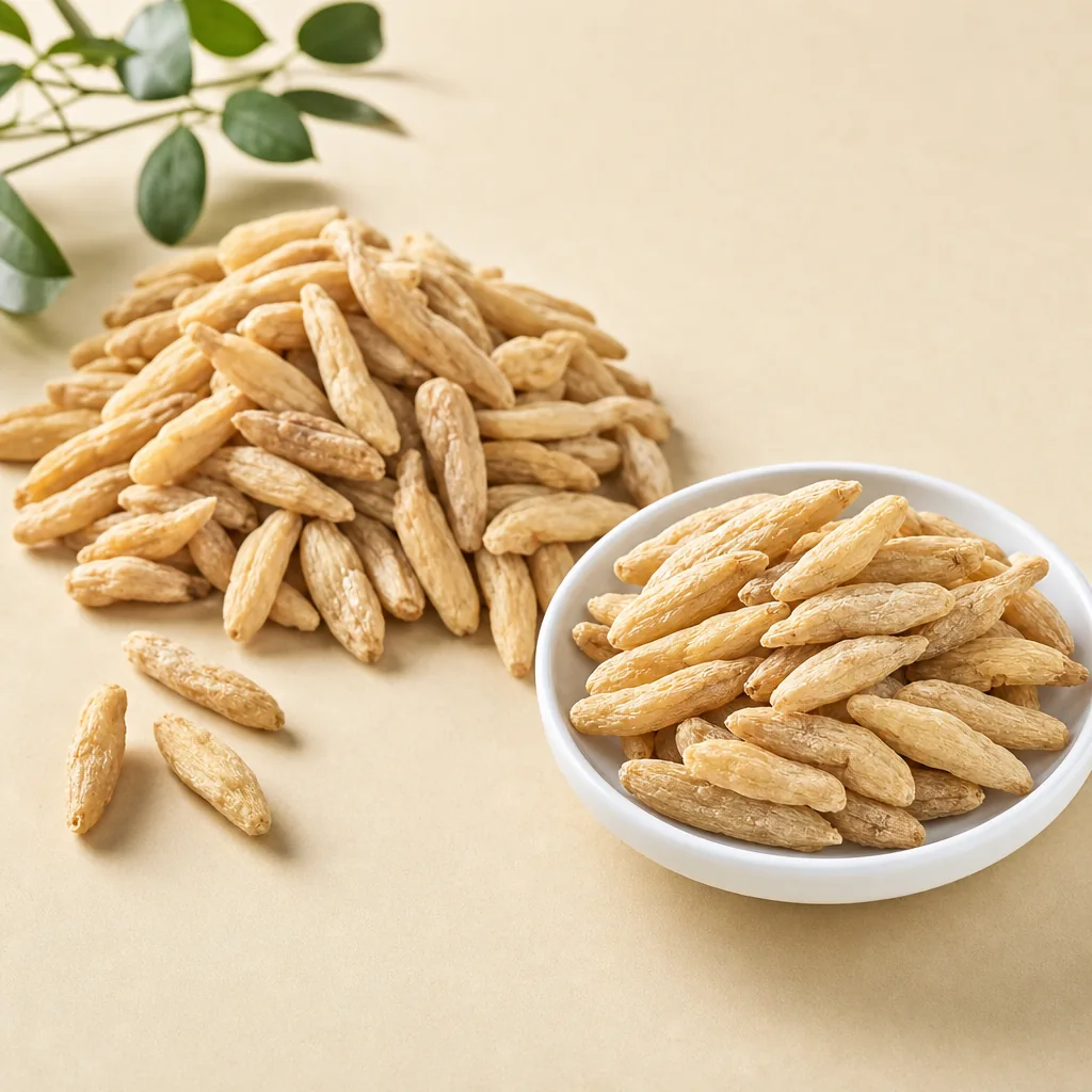 Ophiopogon Root 麦冬 reviewed application photo showing short plump tubers for raw-material sourcing discussion